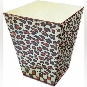 MacKenzie-Childs Animal Print Wastebasket